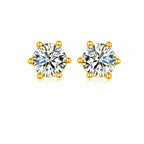 Classic Moissanite Stud Earrings view 3