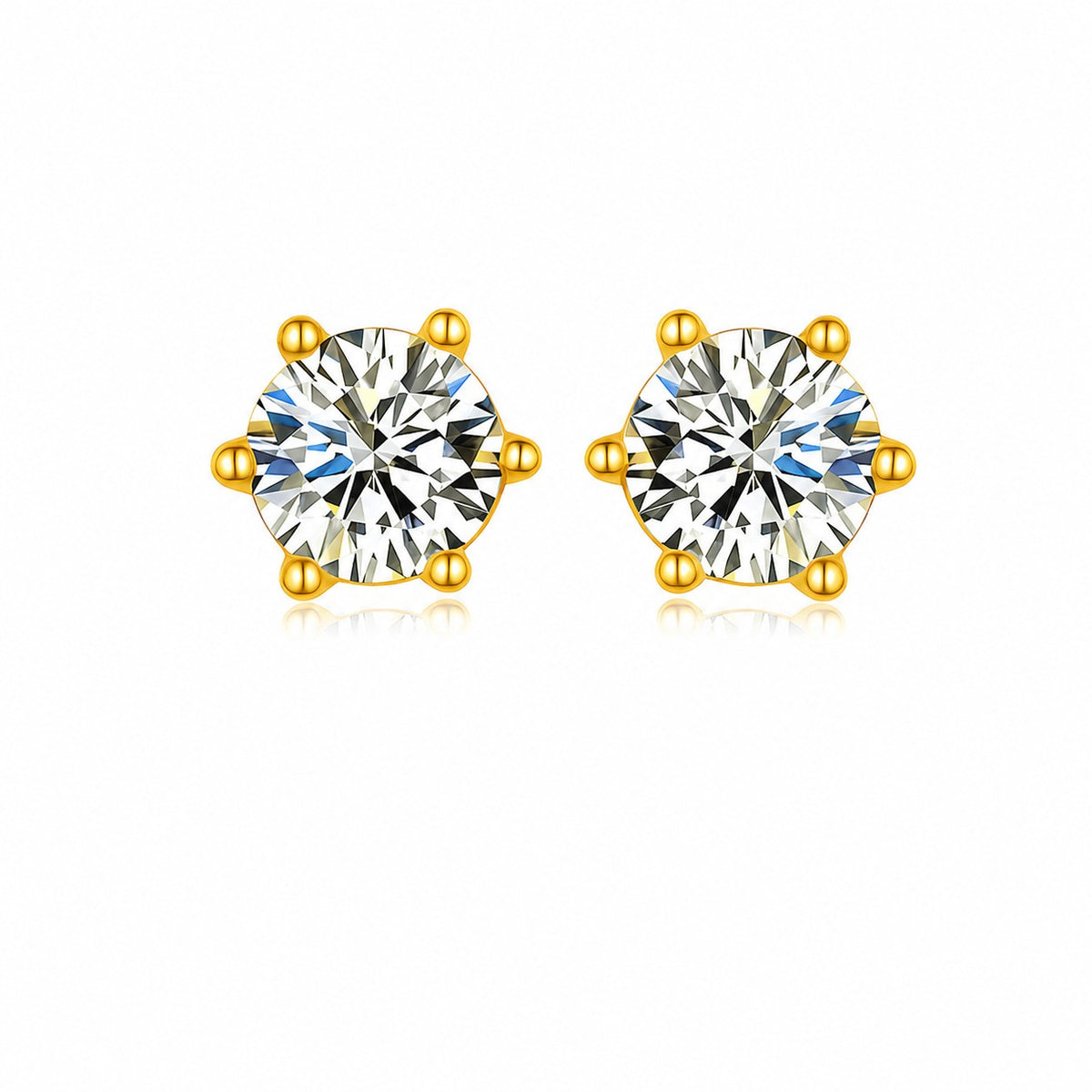 Classic Moissanite Stud Earrings view 3