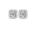 Frame Moissanite Stud Earrings