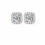 Frame Moissanite Stud Earrings