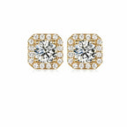 Frame Moissanite Stud Earrings view 2