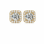Frame Moissanite Stud Earrings view 3
