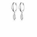 Flame Moissanite Drop Earrings