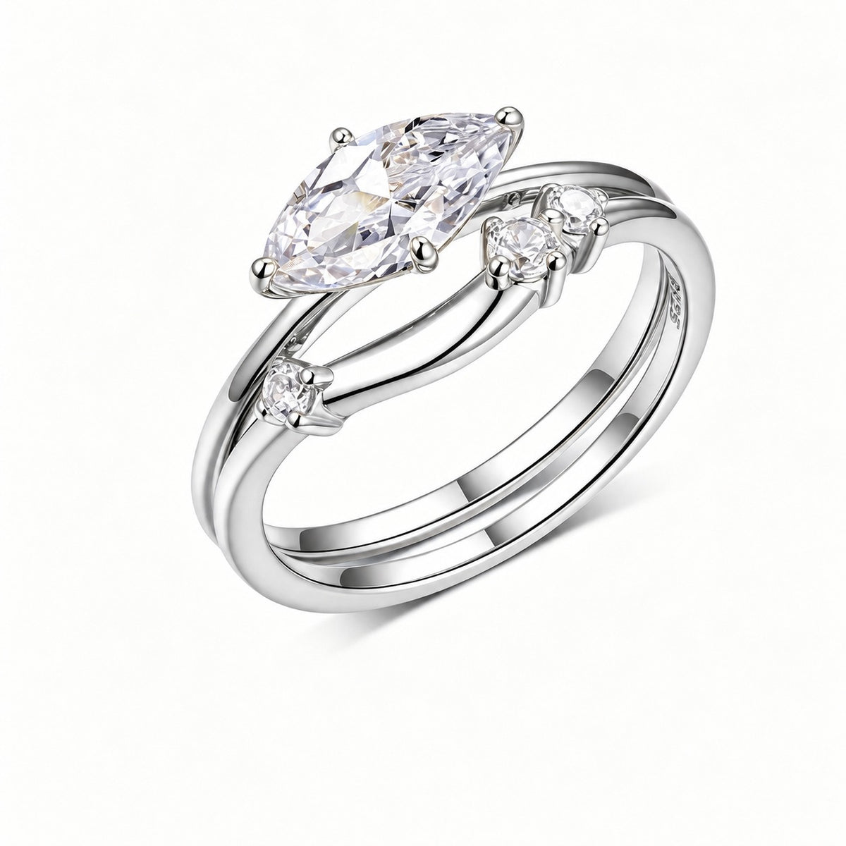 Gemini Moissanite Ring view 3