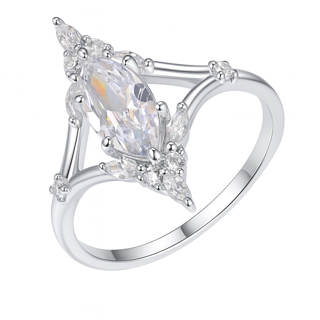 Tiara Moissanite Ring