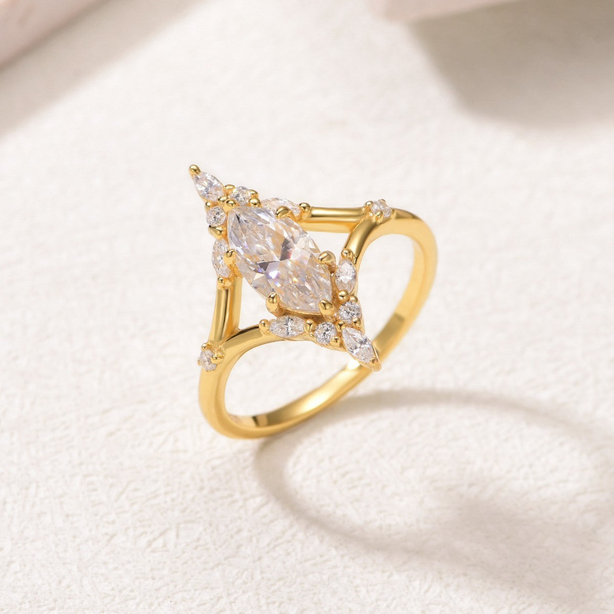 Tiara Moissanite Ring view 2