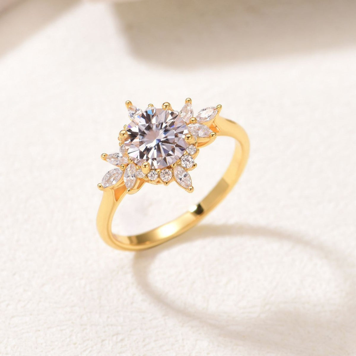 Sunflower Moissanite Ring view 2