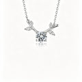 Antler Moissanite Pendant Necklace