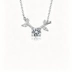 Antler Moissanite Pendant Necklace