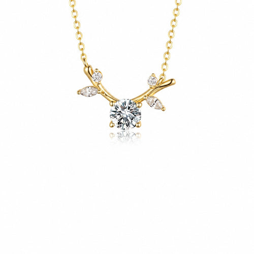Antler Moissanite Pendant Necklace view 2