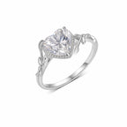 Heart Vine Moissanite Ring view 2