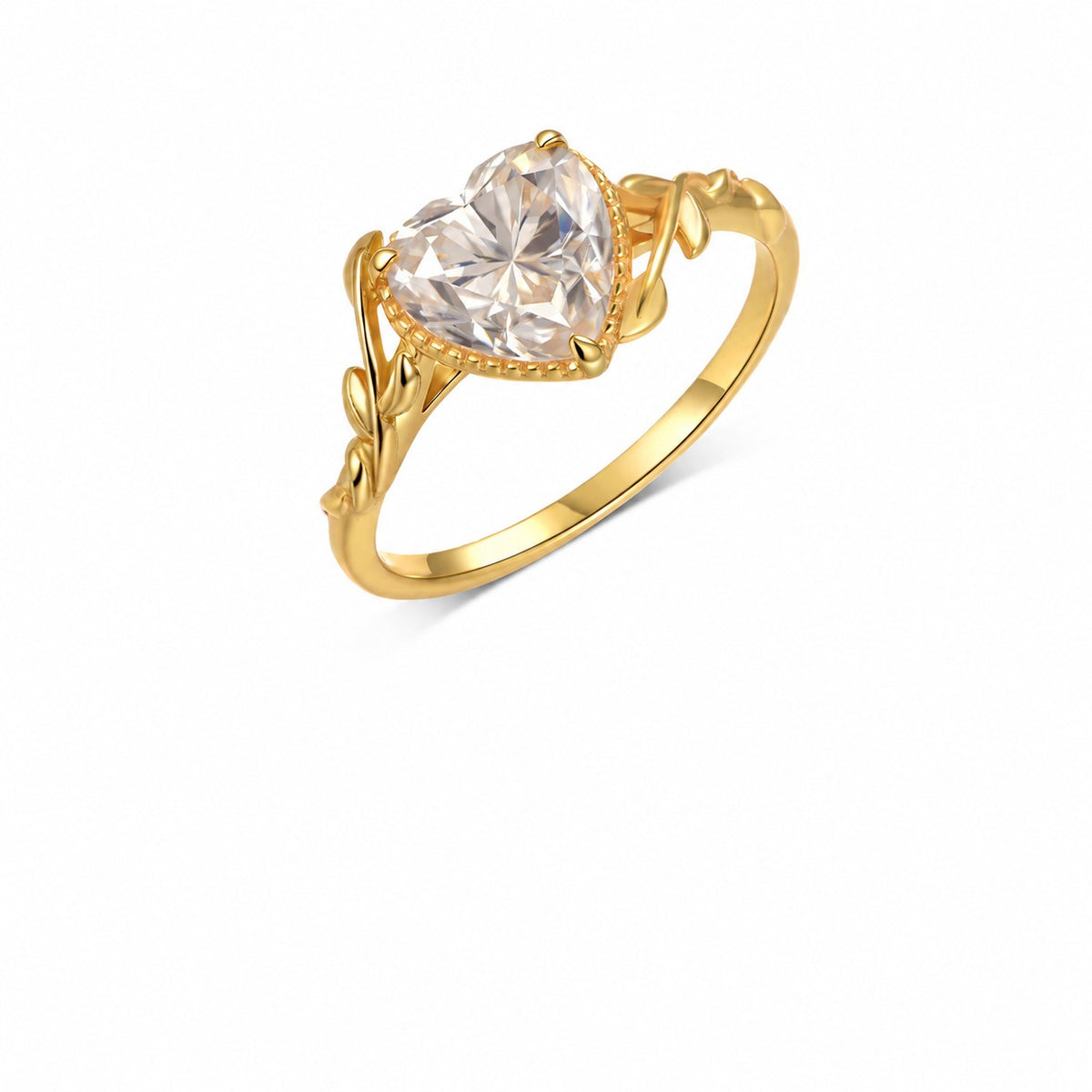 Heart Vine Moissanite Ring view 4