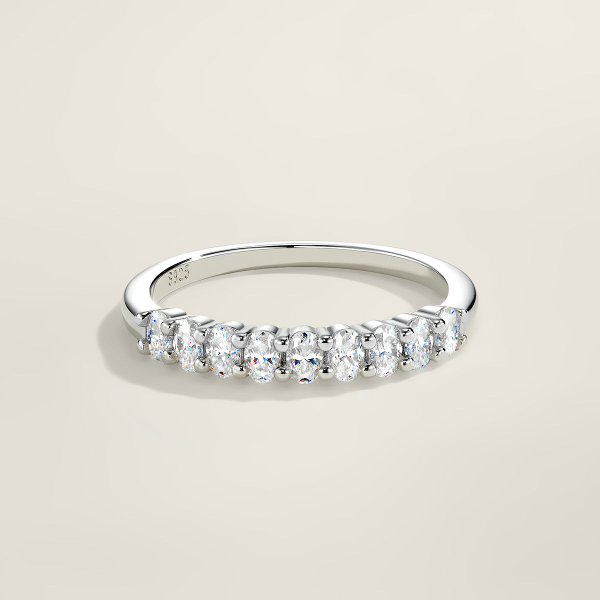 Demi Moissanite Eternity Ring view 2