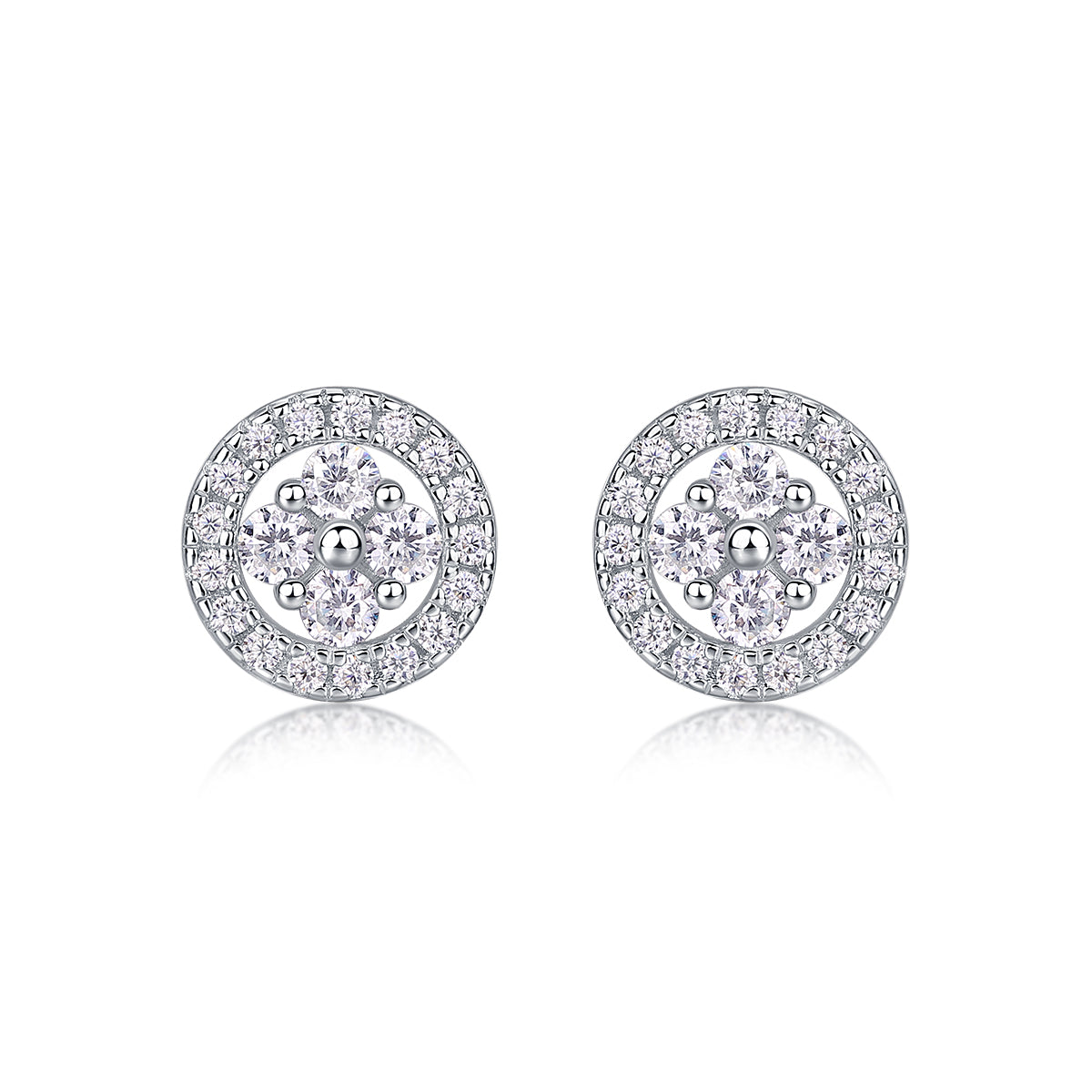 Dahlia Moissanite Stud Earrings