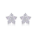 Flower Moissanite Stud Earrings
