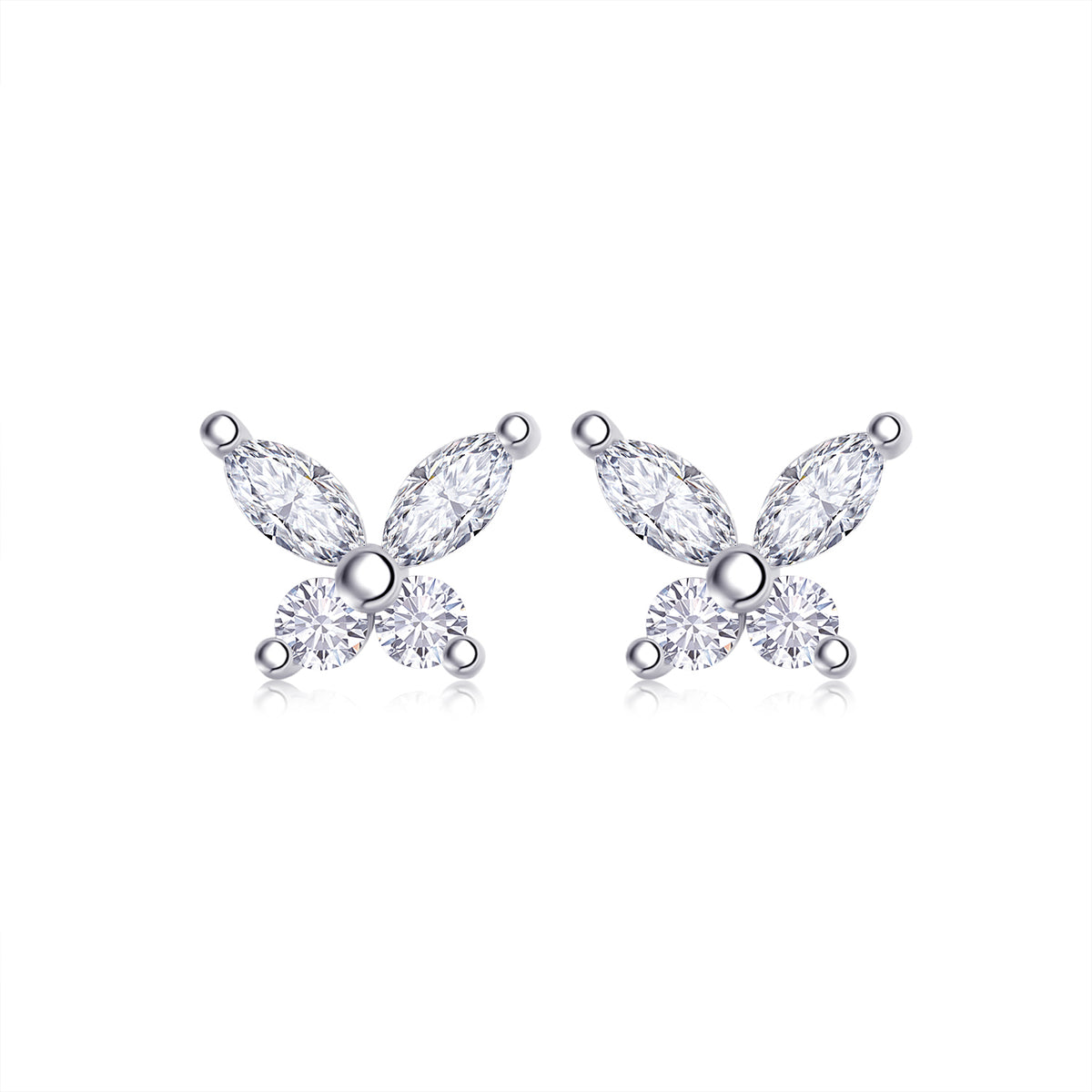 Butterfly Moissanite Stud Earrings