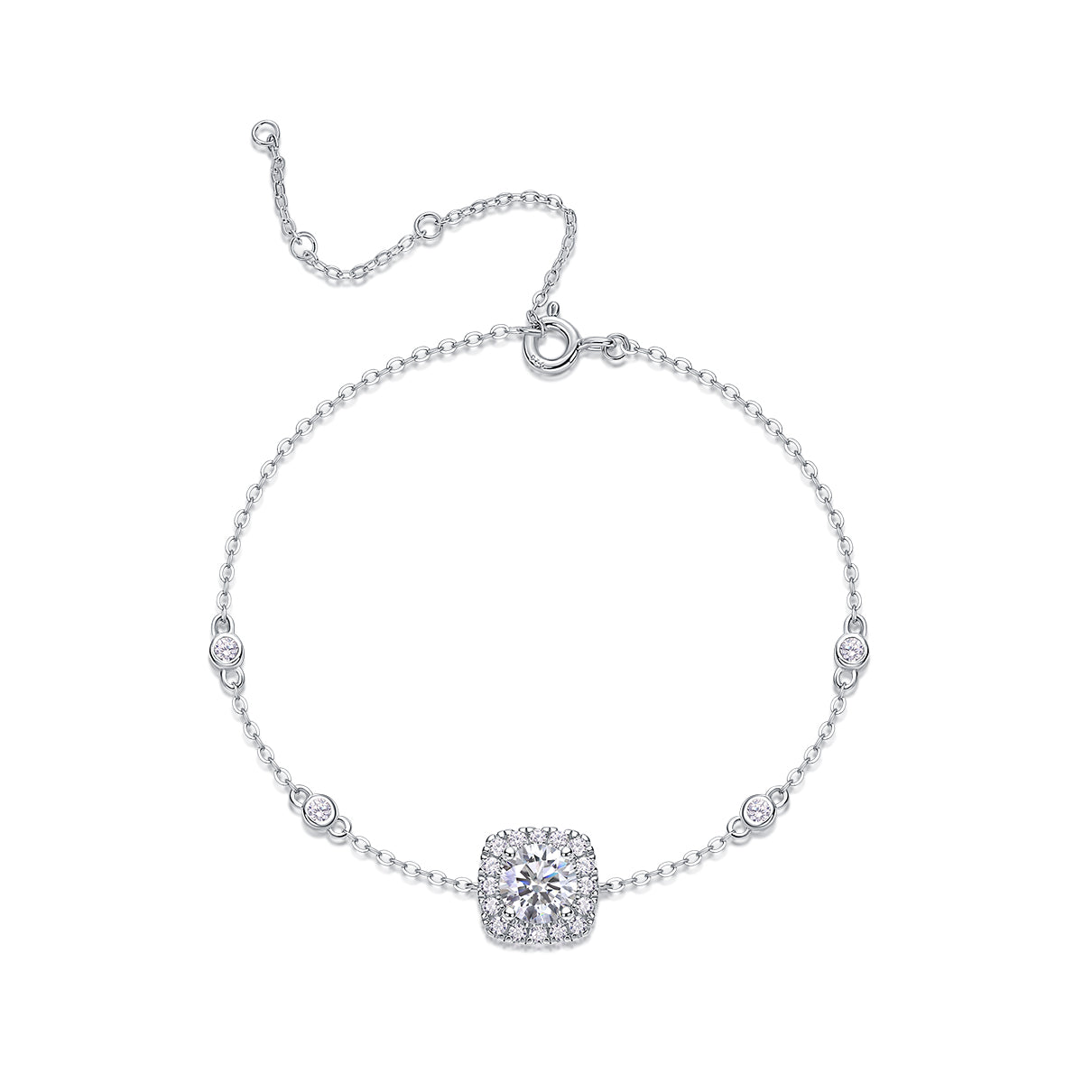 Crown Moissanite Bracelet