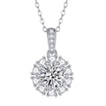 Sunburst Moissanite Pendant Necklace
