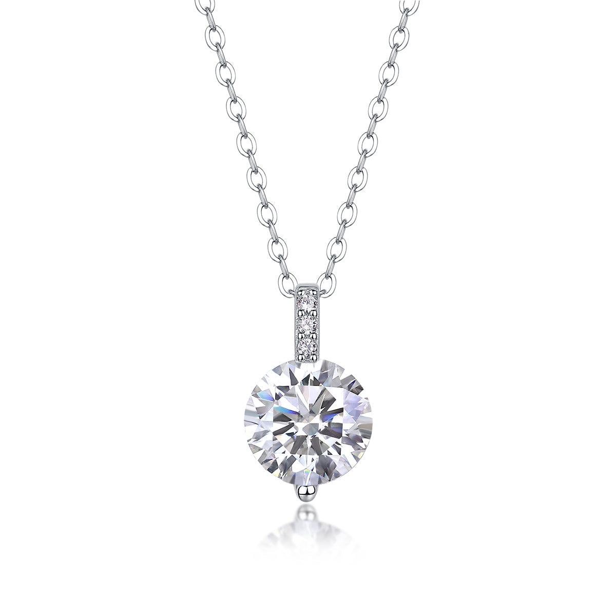 Classic Solitaire Moissanite Pendant Necklace