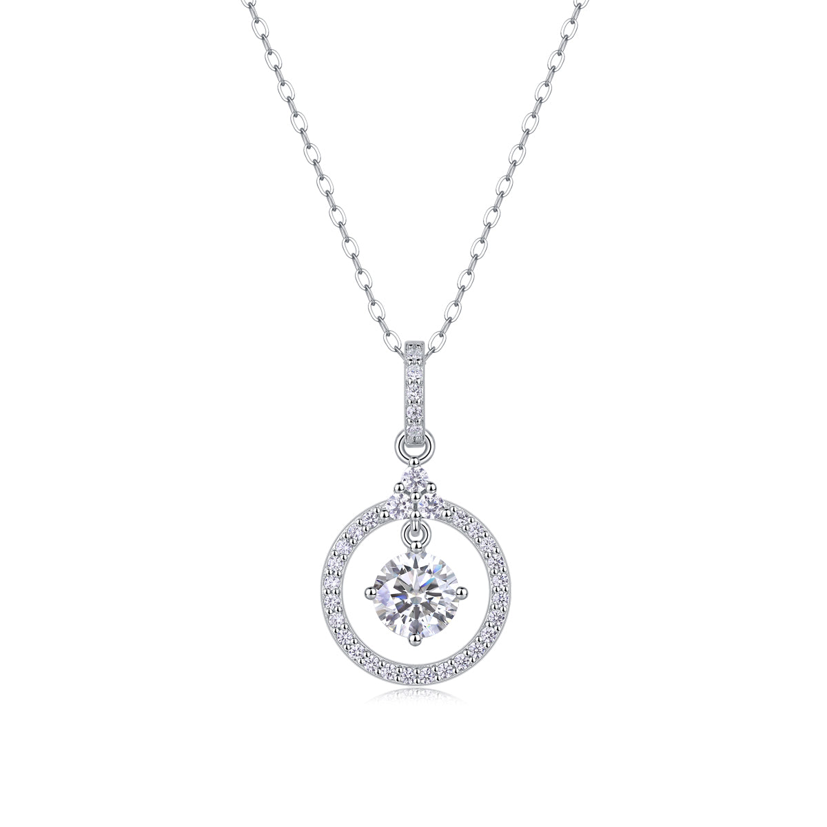 Pendulum Moissanite Pendant Necklace