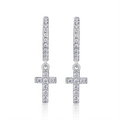 Faith Moissanite Huggie Earrings