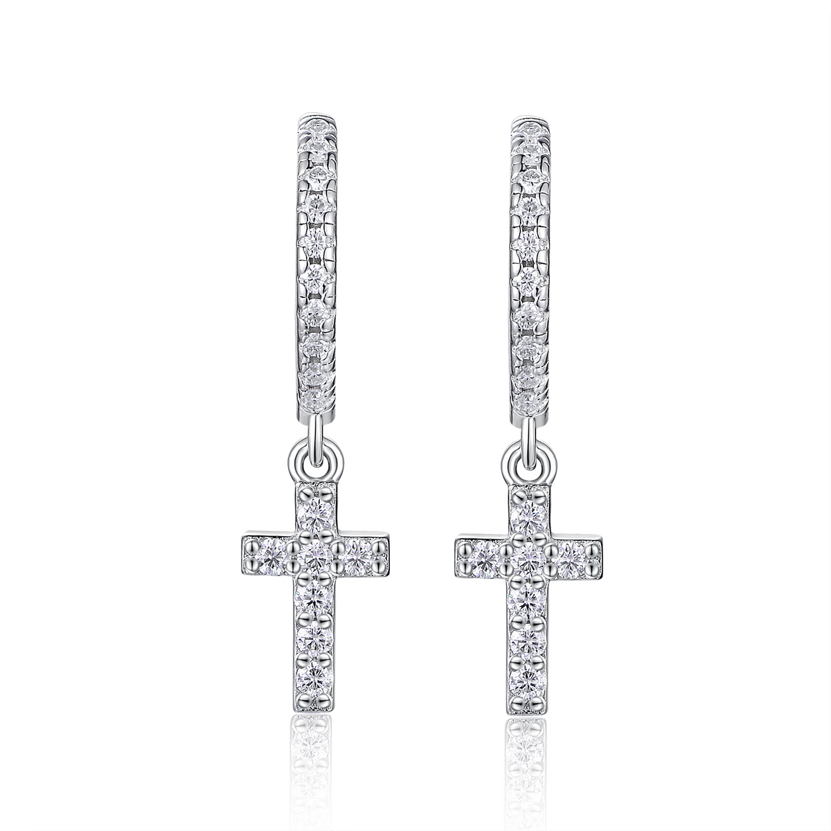 Faith Moissanite Huggie Earrings