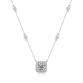 Crown Moissanite Pendant Necklace
