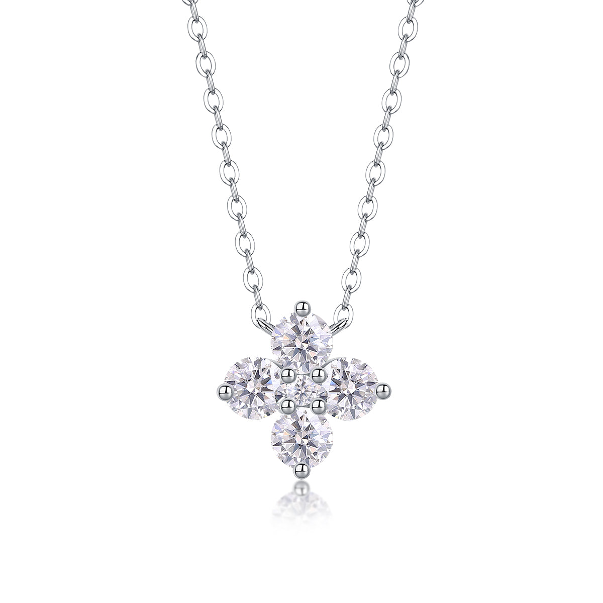Clover Moissanite Necklace