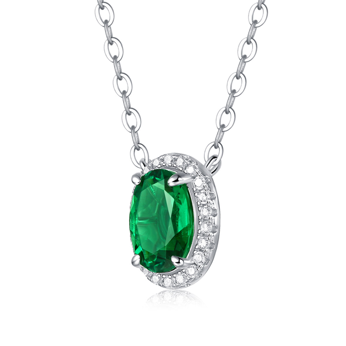 Sovereign Lab-Grown Gemstone Pendant Necklace view 2