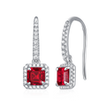 Deco Lab-Grown Gemstone Drop Earrings