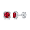 Regal Lab-Grown Gemstone Stud Earrings