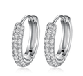 Huggie Moissanite Hoop Earrings