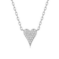 Pavé Heart Moissanite Pendant Necklace