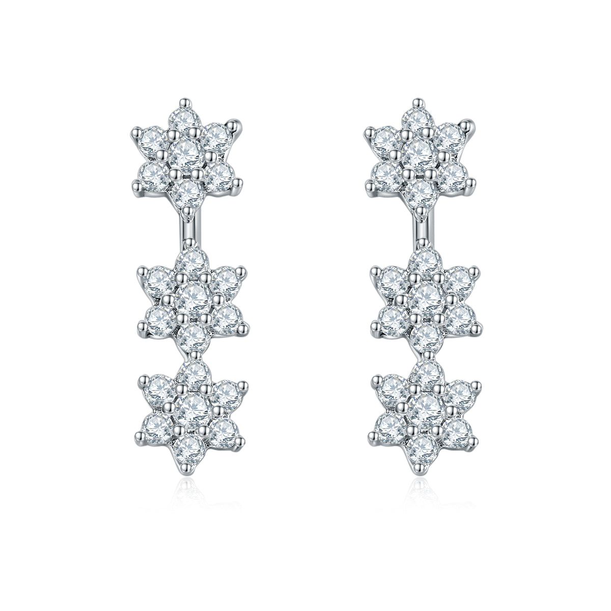 Stardust Moissanite Drop Earrings