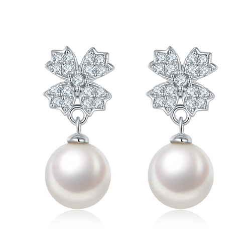 Blossom Freshwater Pearl Drop Earrings