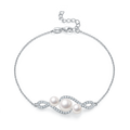 Infinity Freshwater Pearl Bracelet