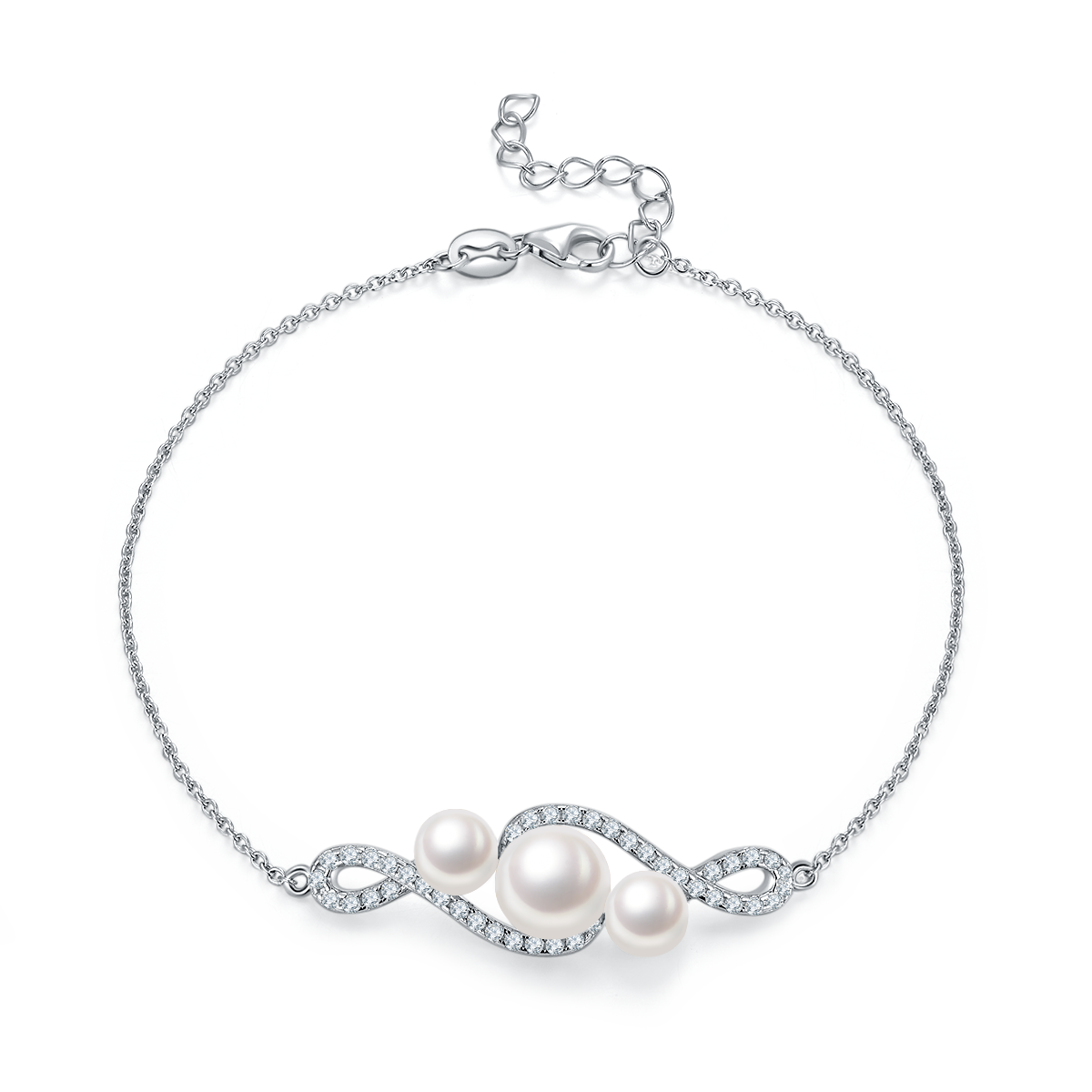 Infinity Freshwater Pearl Bracelet