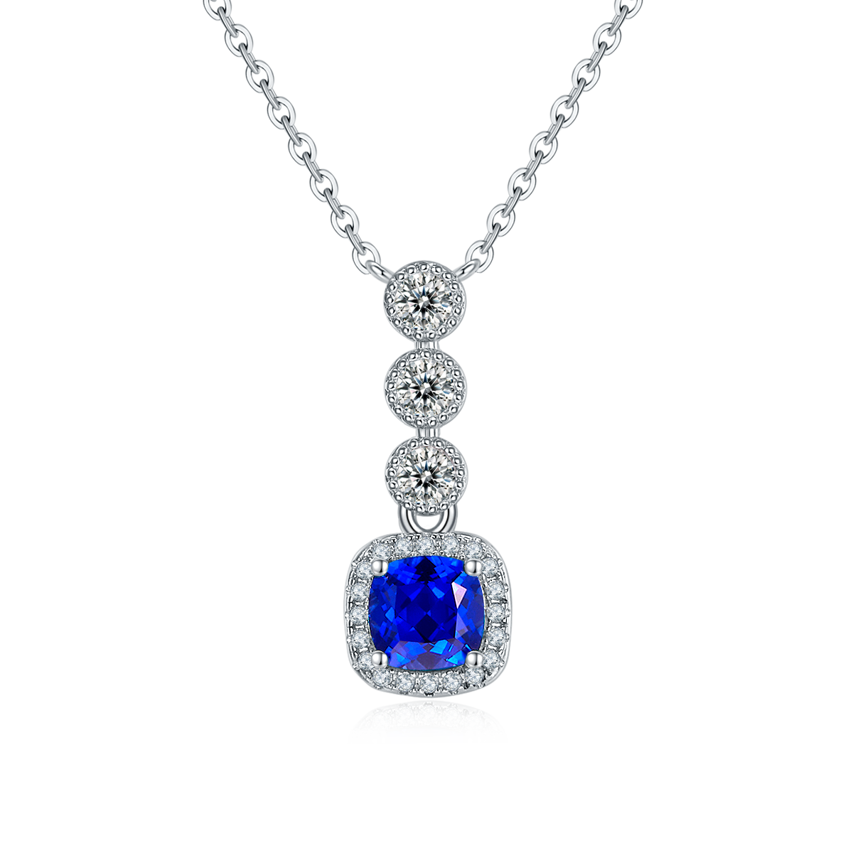 Azure Lab-Grown Sapphire Necklace
