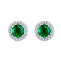Fern Green Moissanite Stud Earrings