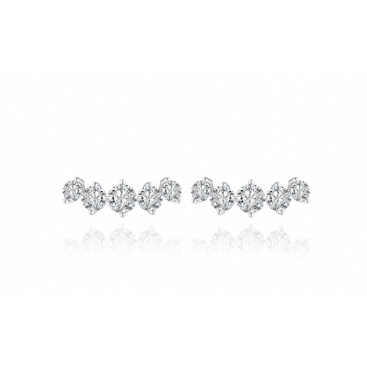 Comet Moissanite Earrings view 2