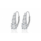Rain Moissanite Drop Earrings view 2