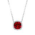 Regal Lab-Grown Gemstone Pendant Necklace
