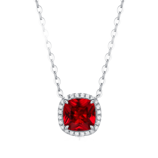 Regal Lab-Grown Gemstone Pendant Necklace