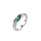 Sage Green Moissanite Ring view 3