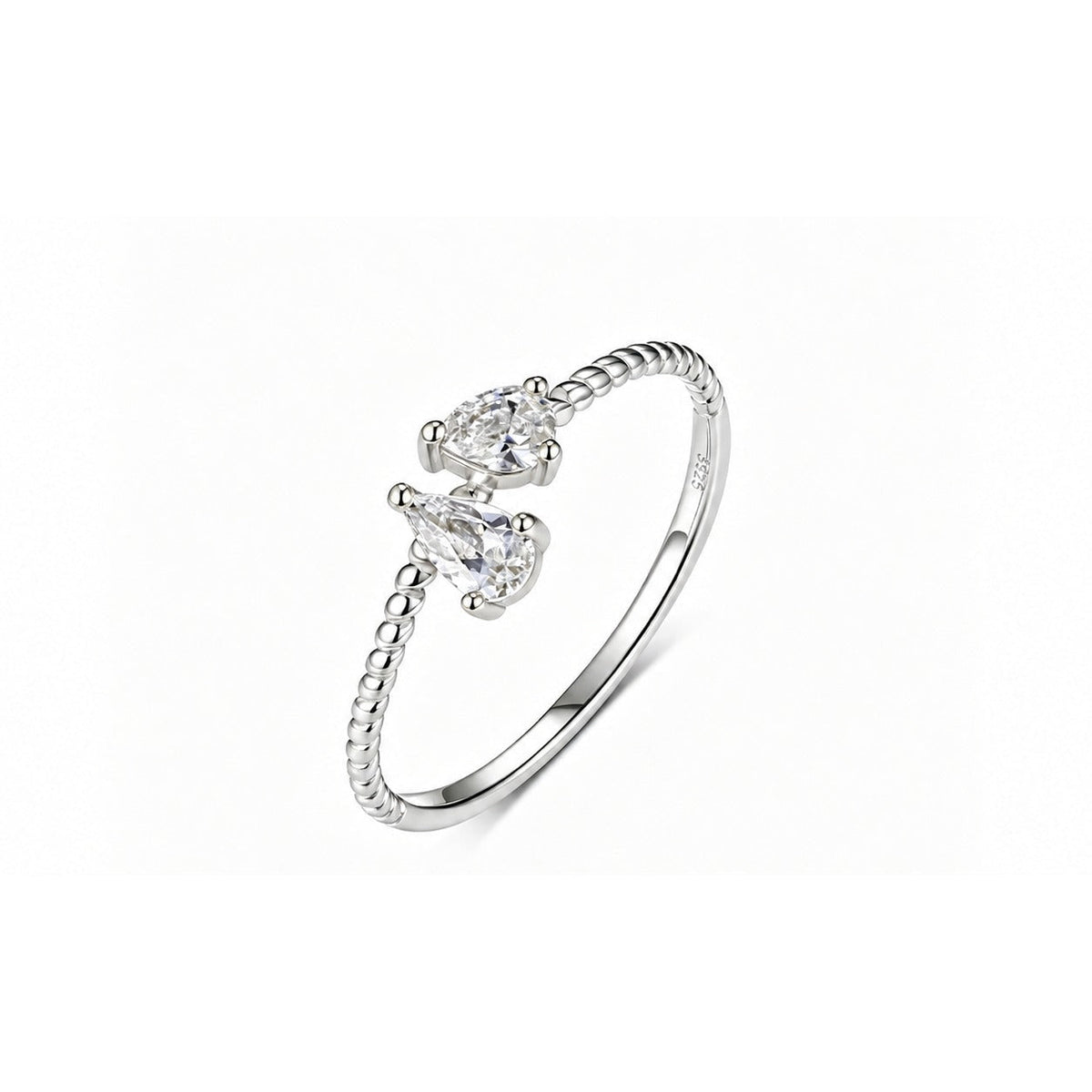 Kiss Moissanite Ring view 2
