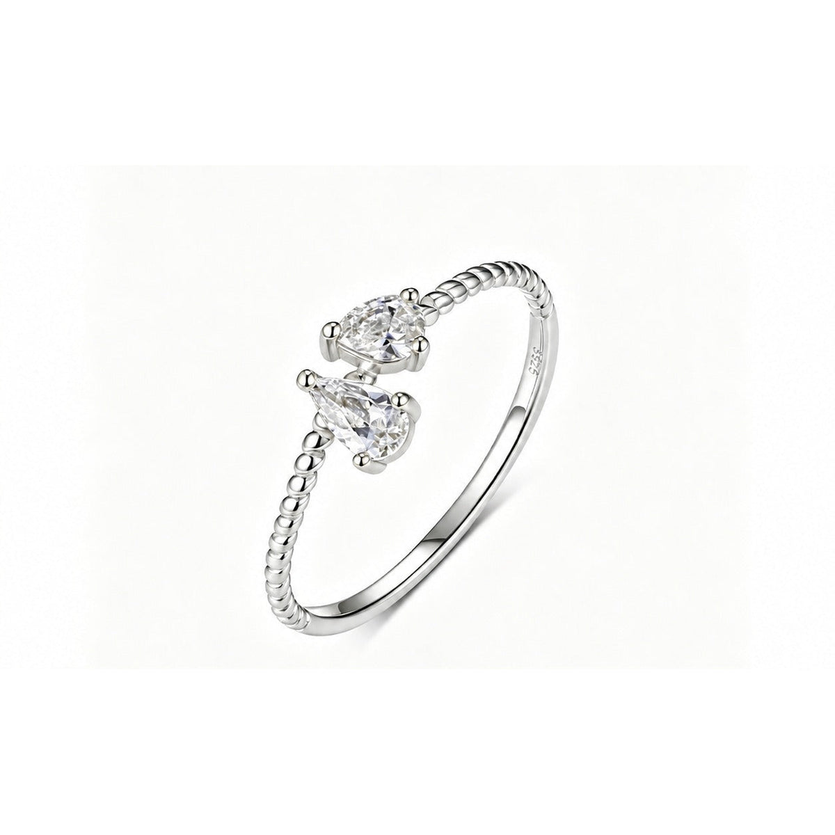 Kiss Moissanite Ring view 3