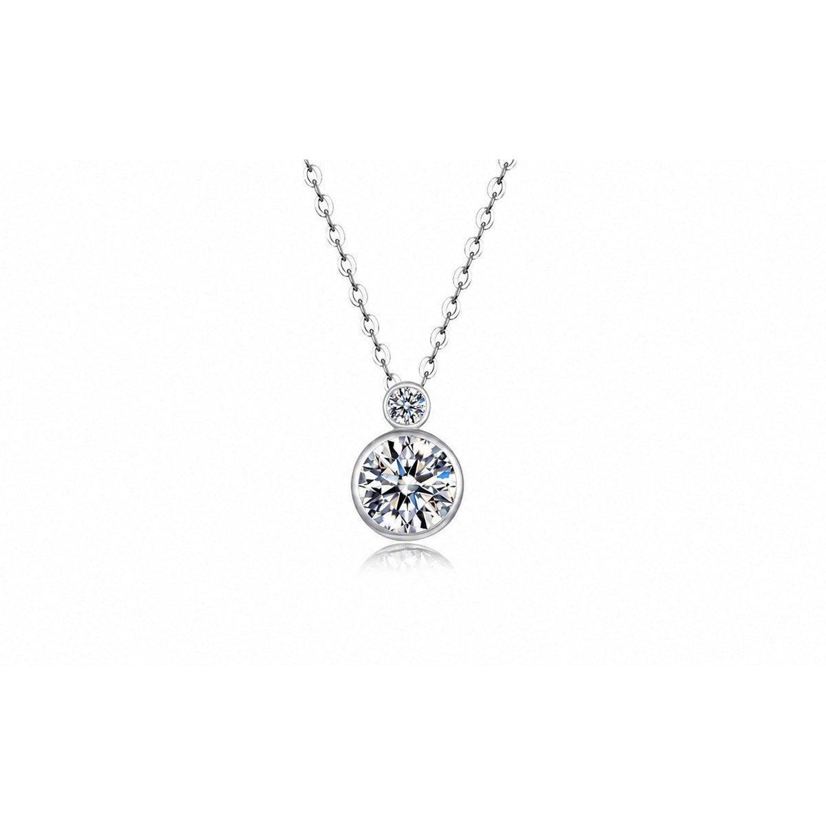 Ripple Moissanite Pendant Necklace