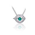 The Evil Eye — Lab-Grown Emerald Pendant Necklace