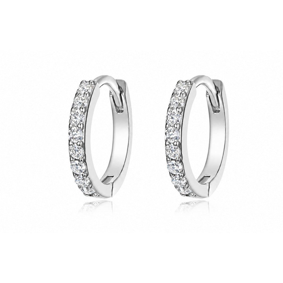 Glow Moissanite Hoop Earrings view 2