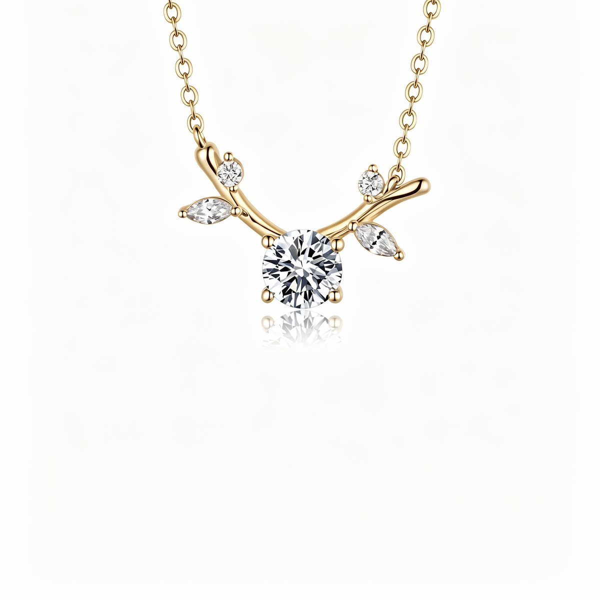 The Antler — Moissanite Pendant Necklace